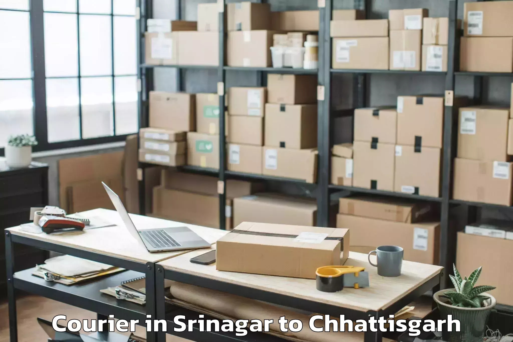 Efficient Srinagar to Op Jindal University Raigarh Courier